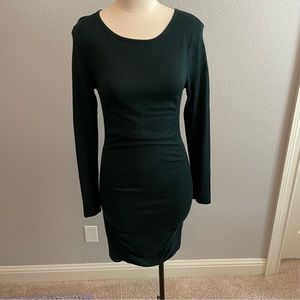 Dark green sweater dress